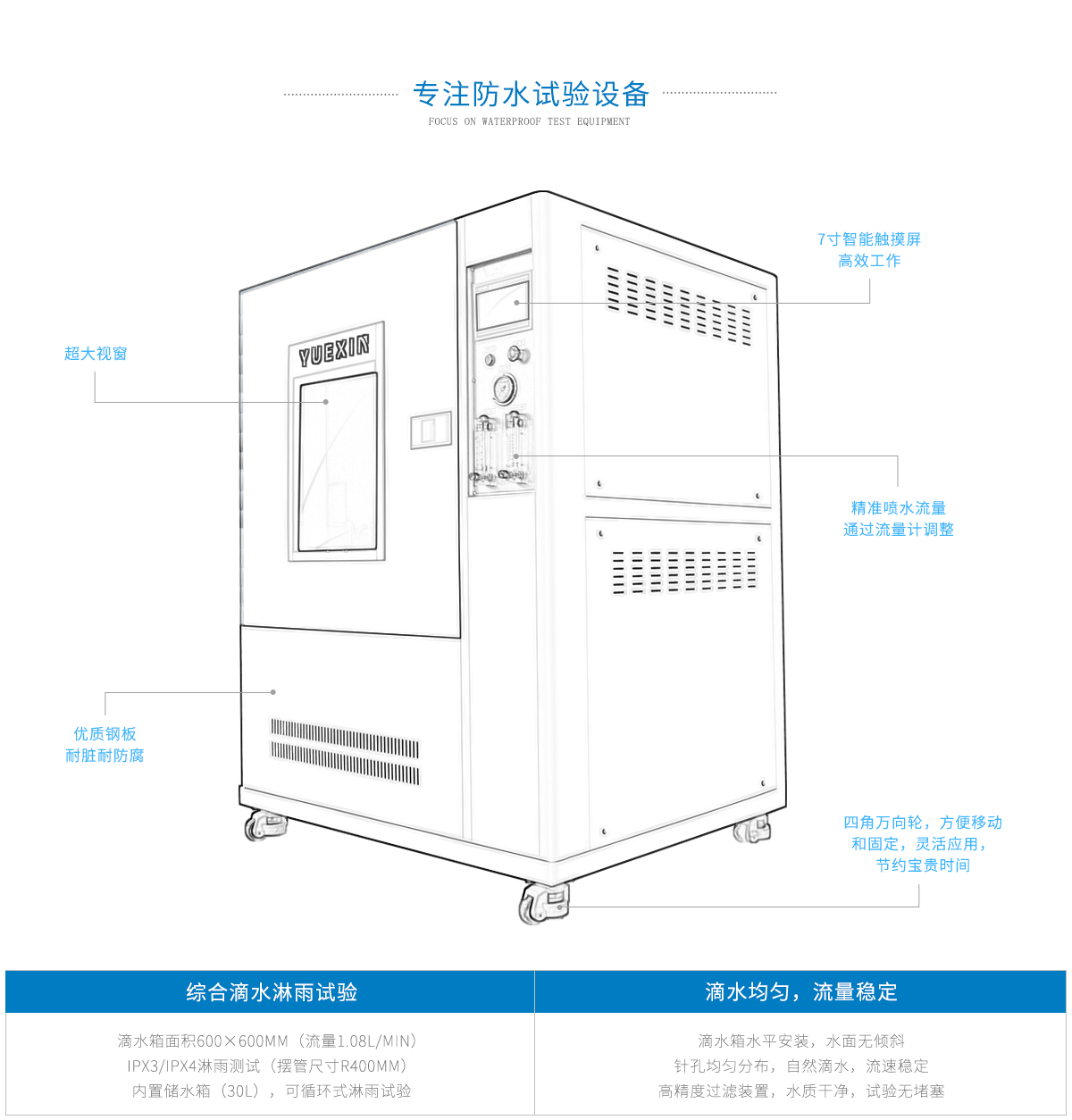 IPX1-4 Comprehensive Rain Test Machine
